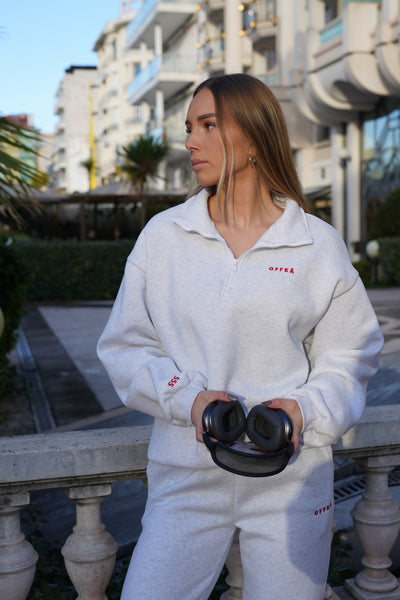 ensemble sweat jogging gris clair phrases motivation