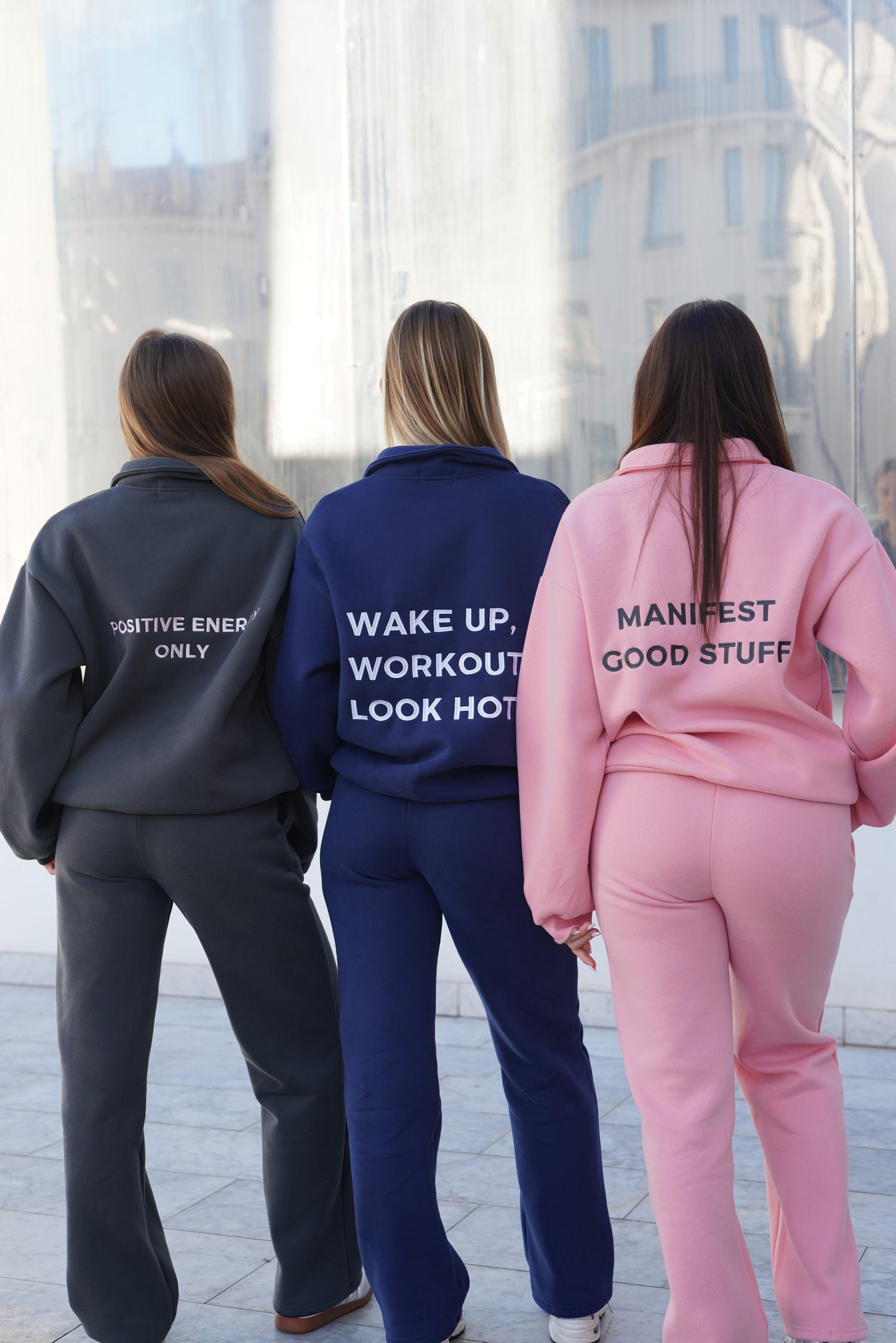 ensemble sweat jogging gris charbon phrases motivation